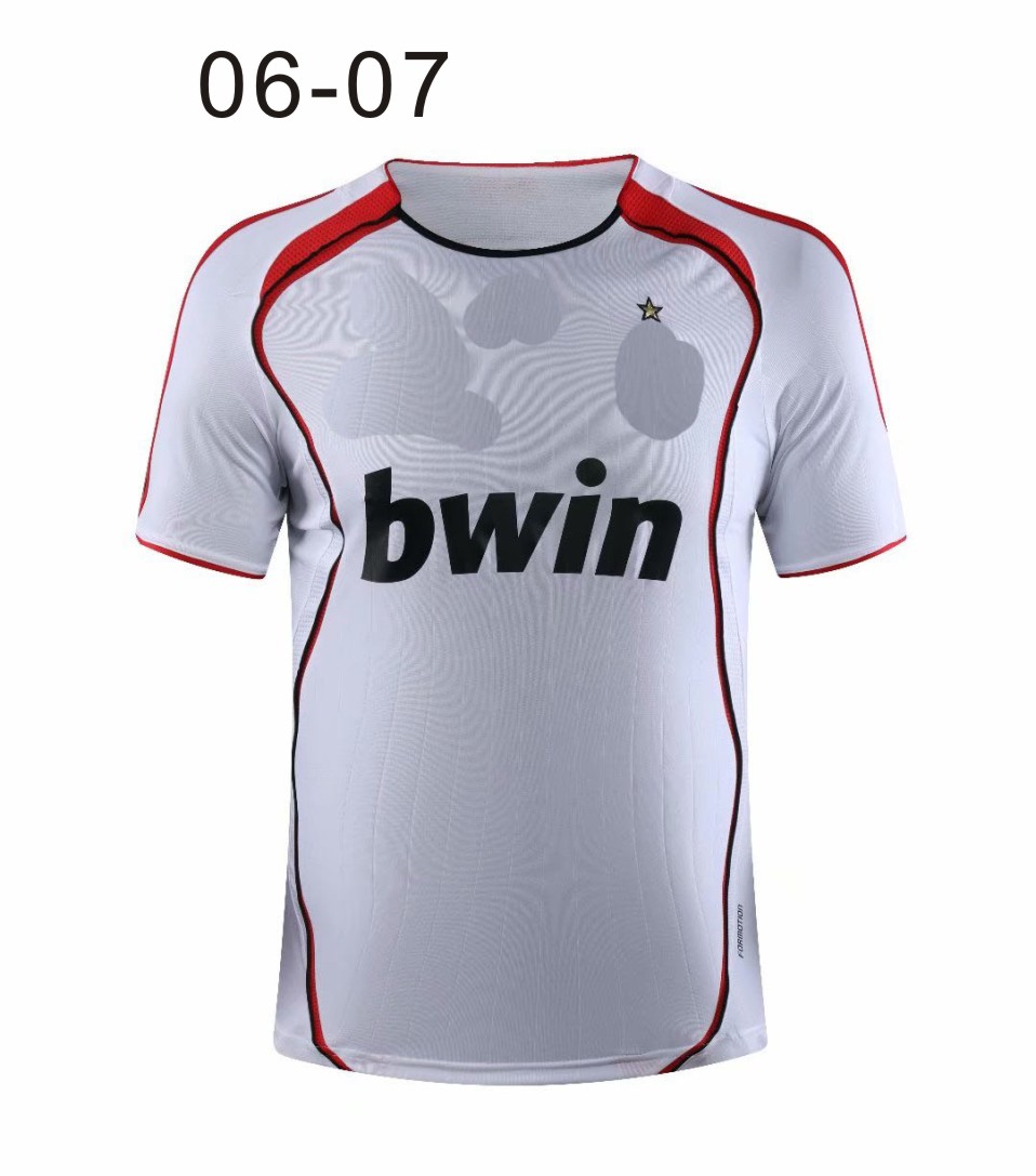 

06-07 soccer awary jerseys RETRO VINTAGE CLASSIC KAKA MALDINI INZAGHI MAILLOT DE FOOT uniform kits thailand quality football shirts kit, Black