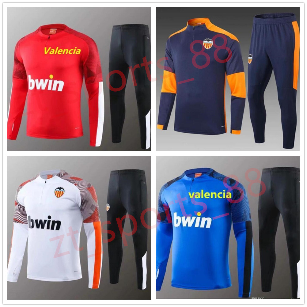 

2021 Valencia CF adult tracksuit 20 21 sets GUEDES PAREJO ZAZA SOLER RODRIGO M. long sleeve Leisure jog training suit, As shown in the figure