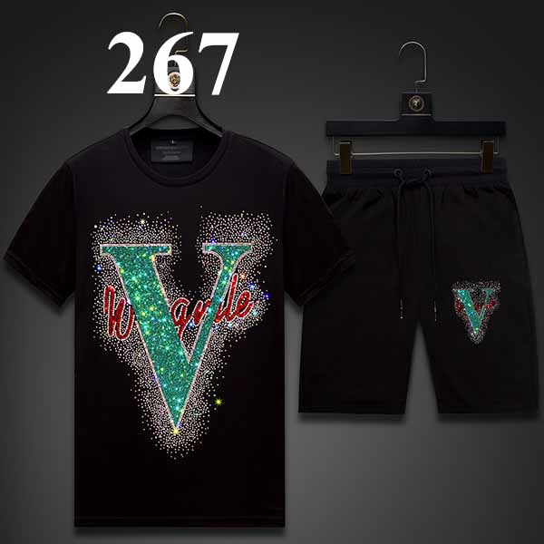 

and rhinestone mercerized cotton tshirt silk shorts tracksuit casual tops bottoms men piece set for summer yqgv, 212