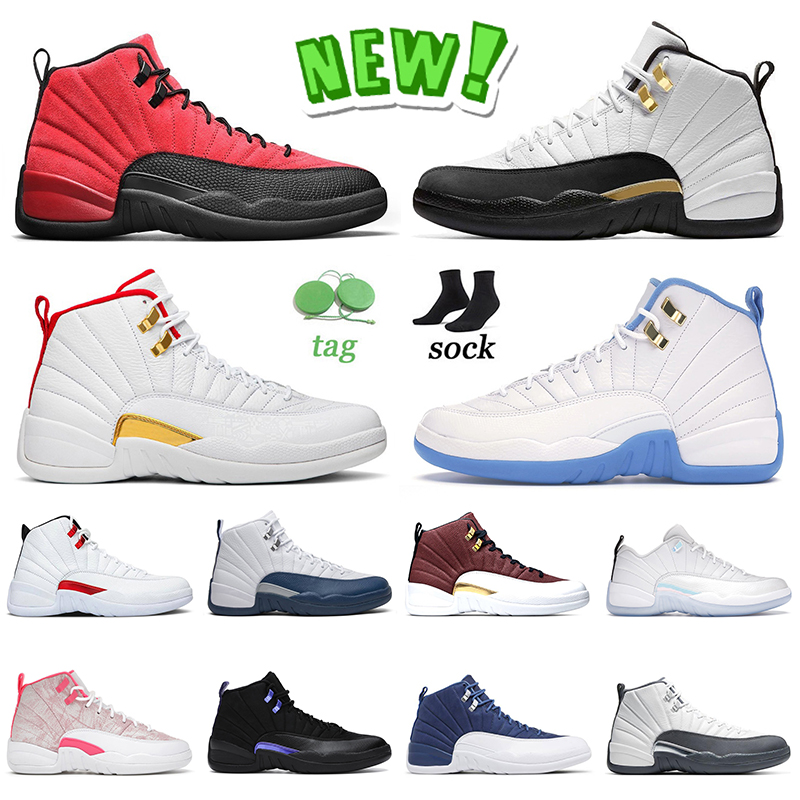 

12 12s Basketball Shoes Jumpman Mens Women Sneakers Flu Game Royalty FIBA University Blue Twist Low Easter Pink Dark Concord Indigo Sports Trainers Size EUR 36-47, B46 utility 40-47