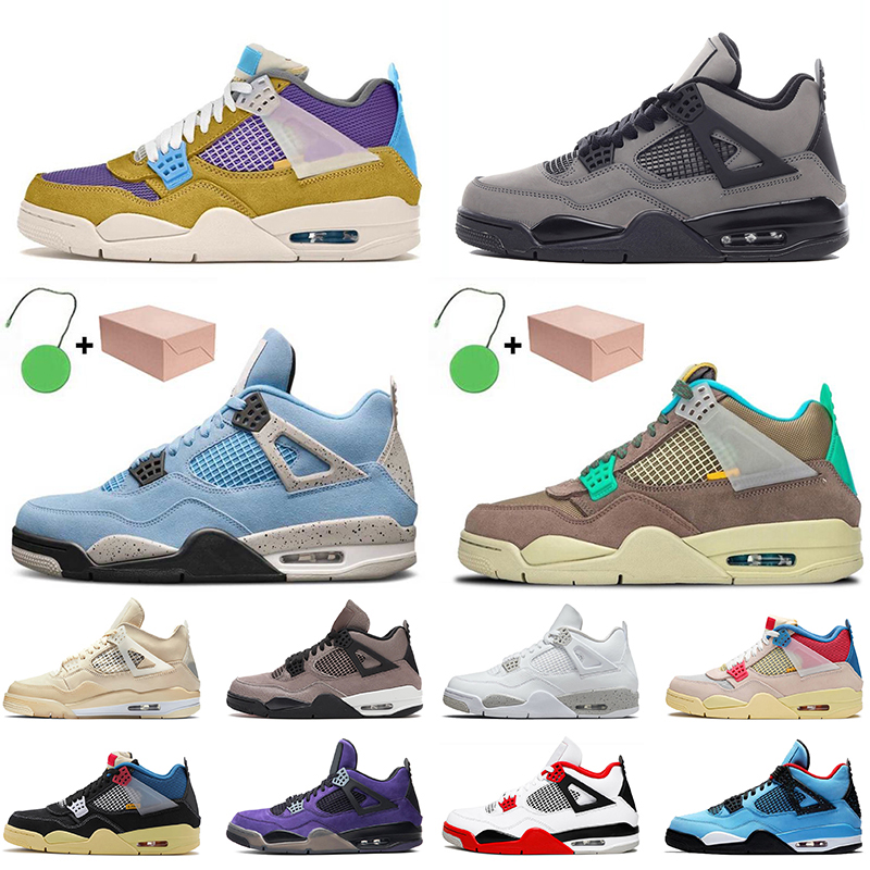 

2021 Jorden 4 With Box Women Mens Jumpman 4s Basketball Shoes Travis Scotts Cactus Jack Desert Moss Trainers Taupe Haze University Blue Sneakers, Item45 lvs blue 40-47