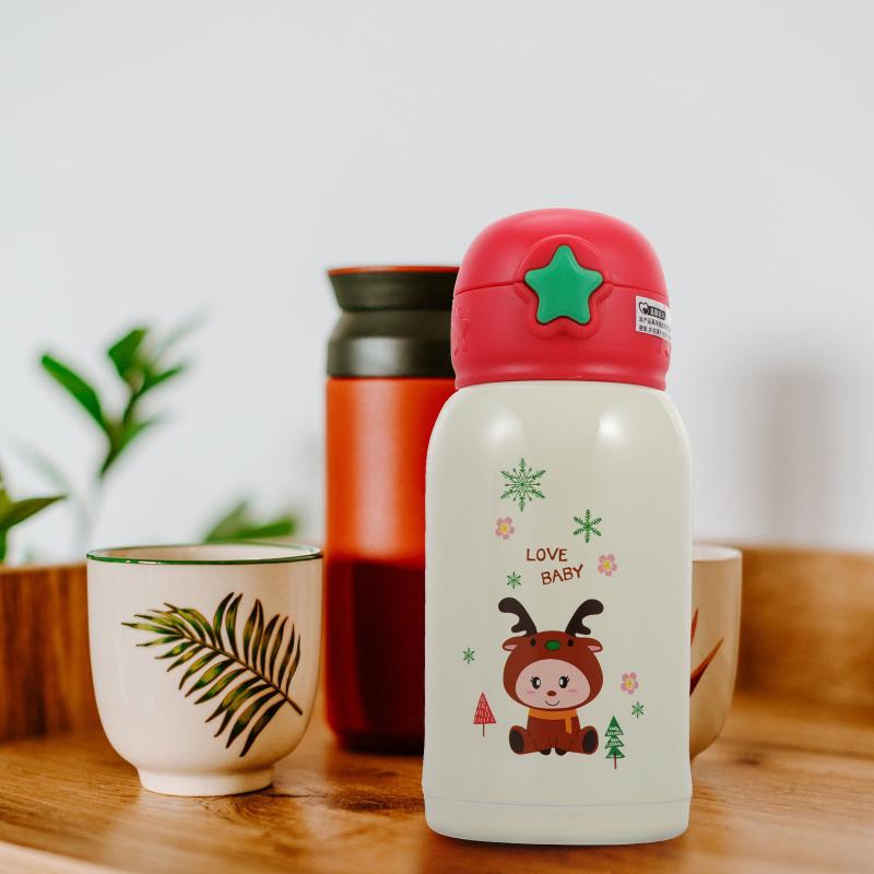 

Water Bottles 1Pc Lovely Christmas Insulation Cup 500ml Thermal Bottle Vacuum