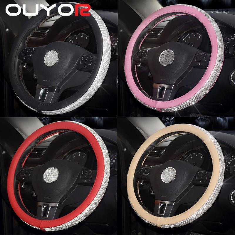 

Steering Wheel Covers Car Crystal Rhinestone Auto Protectors Interior Accessories For Women Girls