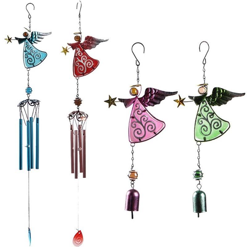 

Angel Metal Crafts Wind Chime Glass Decoration Creative Home Bell Tube And Pendant Decorations For Room /Garden Decorative Objects & Figurin
