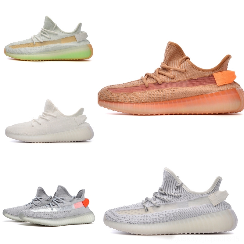 Rty5A 350 PearlFade KanyeWest Natural Running Shoes AshBlue Zebra Carbon Women Cinder Earth Israfil Cloud White Mens-image-699594335