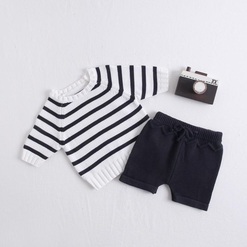 

Clothing Sets Suit Toddler Outfit 2Pcs Fashion Clothes Born Baby Girl Set Cute Long Sleeve Romper Tops+Short Pants Infant, White