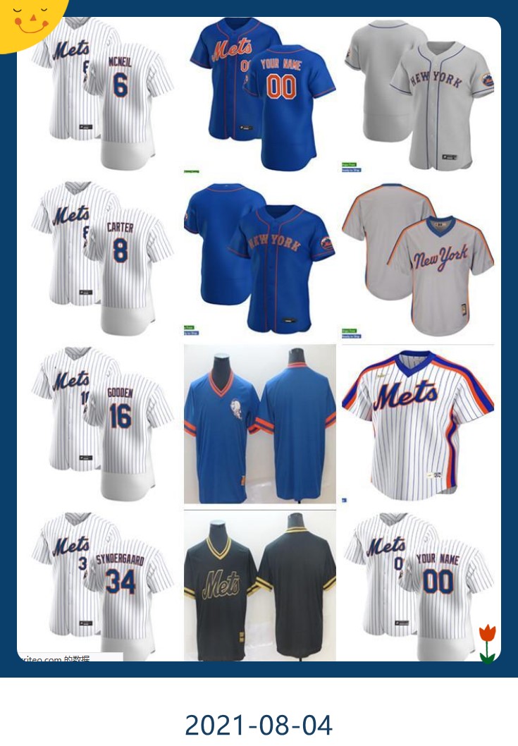 

Men Women Youth 8 Gary Carter 16 Dwight Gooden 6 Jeff McNeil 34 Noah Syndergaard Custom Baseball Jersey Blank blue white gray, Colour