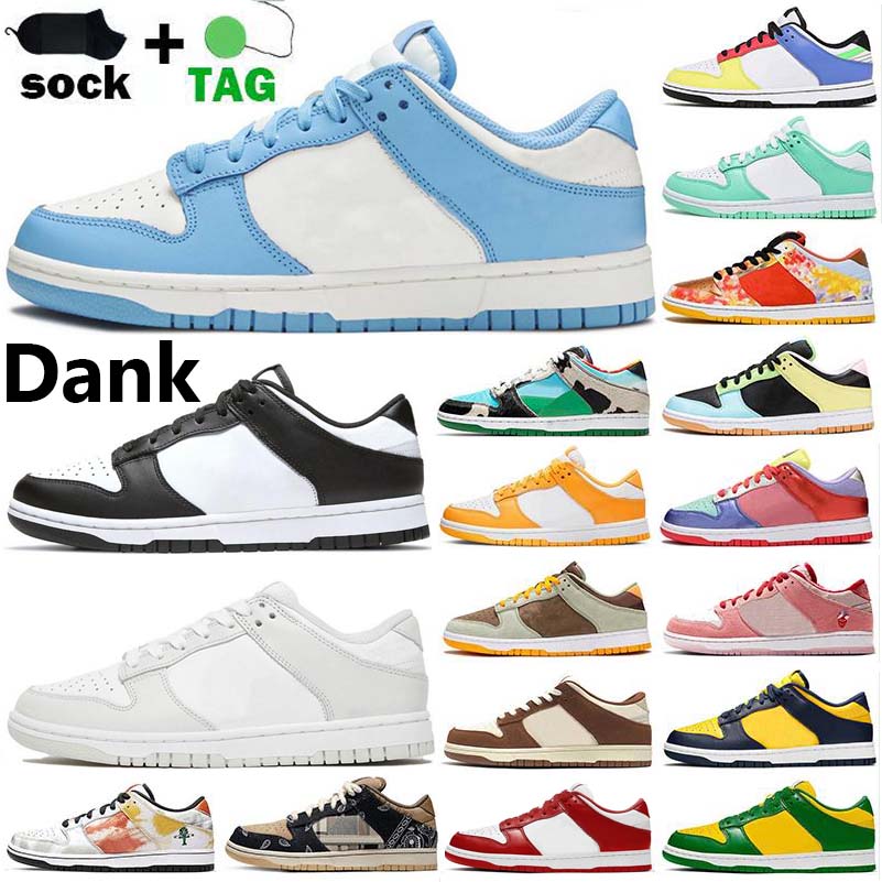 

2022 Top Quality Dunk Mens Running Shoes Black White UNC Celadon Low Sunset Pulse Photon Dust Dusty Olive Green Glow Chunky Dunks Men Women Trainers Designer Sneakers, Shoe box