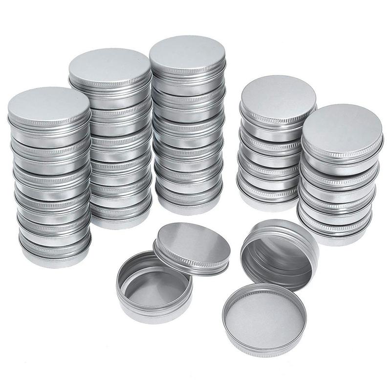 

Storage Boxes & Bins Pack Of 40 Screw Top Round Aluminum Tins - Lid Tin Container Bottle