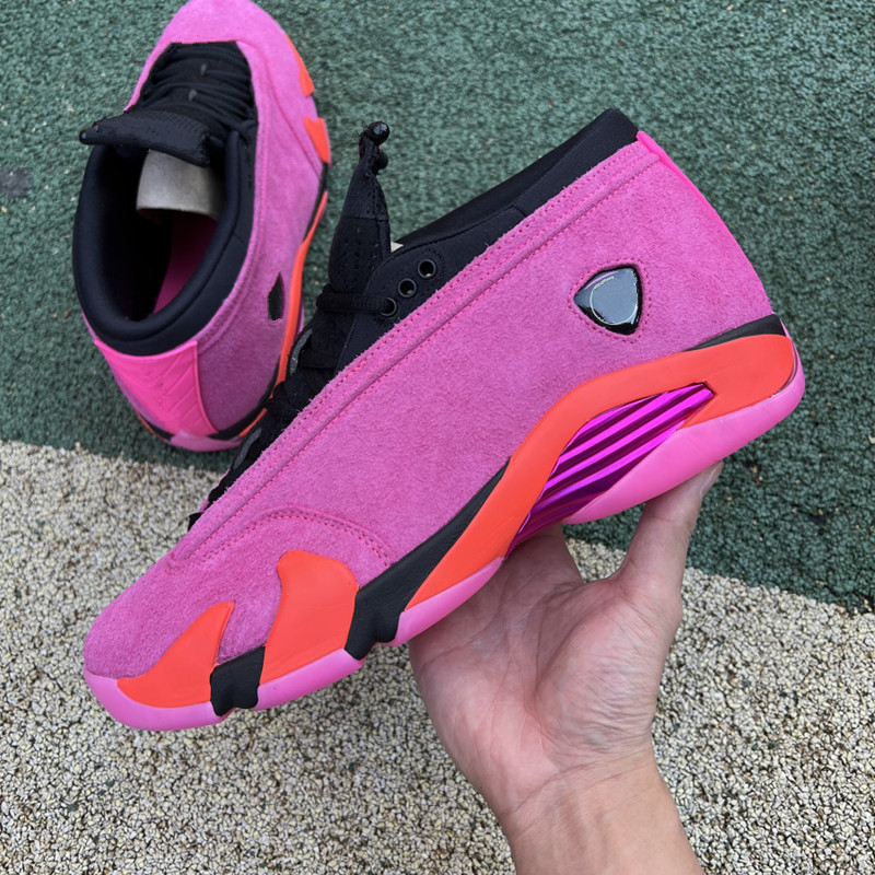 

Jumpman 14 Low WMNS Shocking Pink Shoes Blast Black-Flash Crimson Man Outdoor Sports Sneakers With DH4121-600, Pay for extra lace