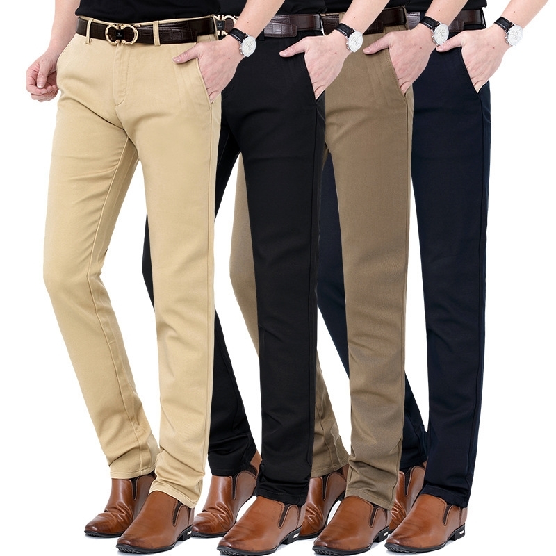 

2020 casual straight tube middle-aged business large autumn winter men's pants thick, B5911-1
