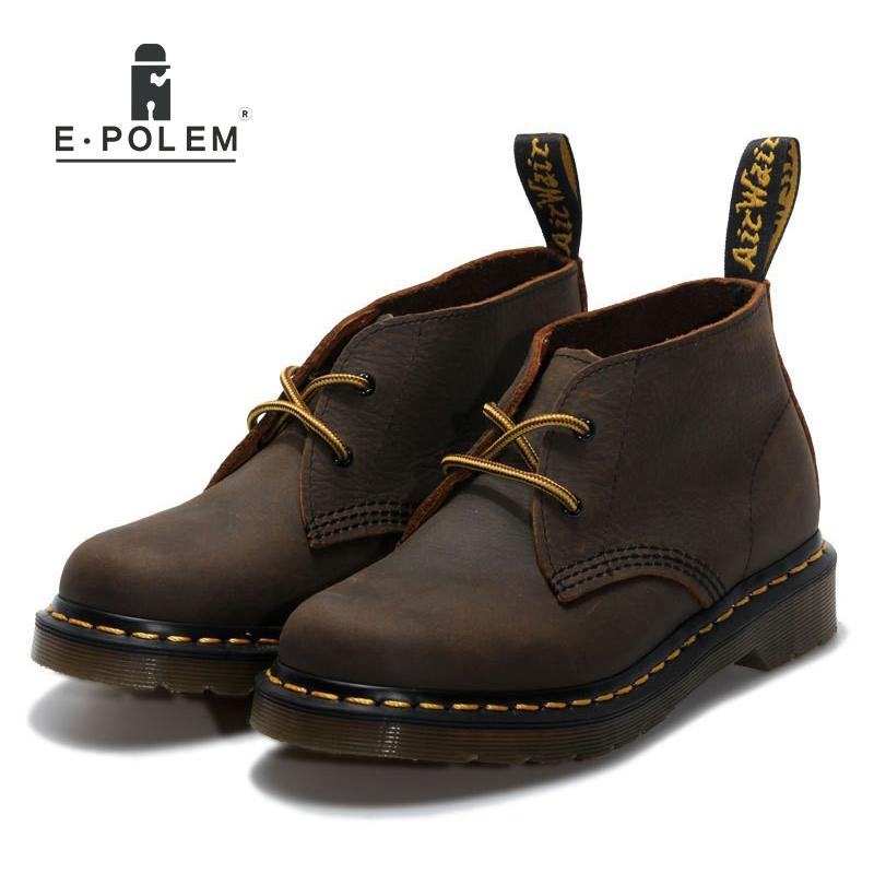 Boots British Style Vintage Unisex Genuine Leather Women Autumn Water Proof Work Hiking Winter Ankle Shoes
