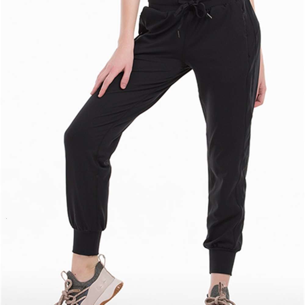 

Naked-feel Fabric Workout Sport Joggers Pants Women Waist Drawstring Fitness Running Sweat pants with Two Side Pocket Style