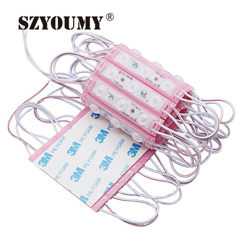 

LED Module 2835 SMD IP68 Waterproof Lens Sign Advertising Backlight 70*14MM Pixel Light DC 12V For Mirror Lights Modules