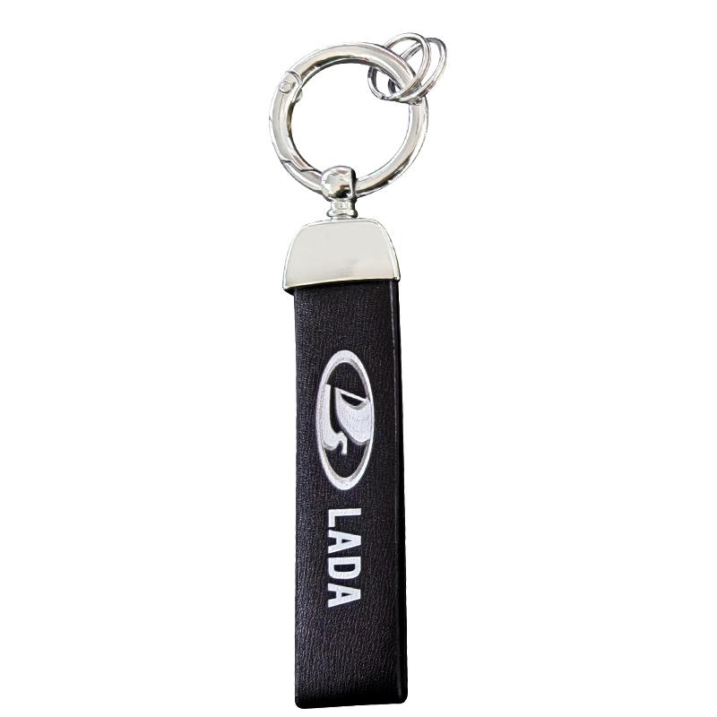 

Keychains Leather Keychain With Car Logo Key Ring For Lada Niva Kalina Priora Granta Largus Vaz Samara Vesta XRAY All Ser