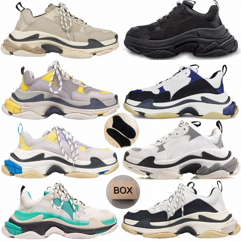 

2021 Balencaiga balencga fashion triple S men women dad shoe Black Yellow Red Casual Shoes tripler Sneakers V1u5#