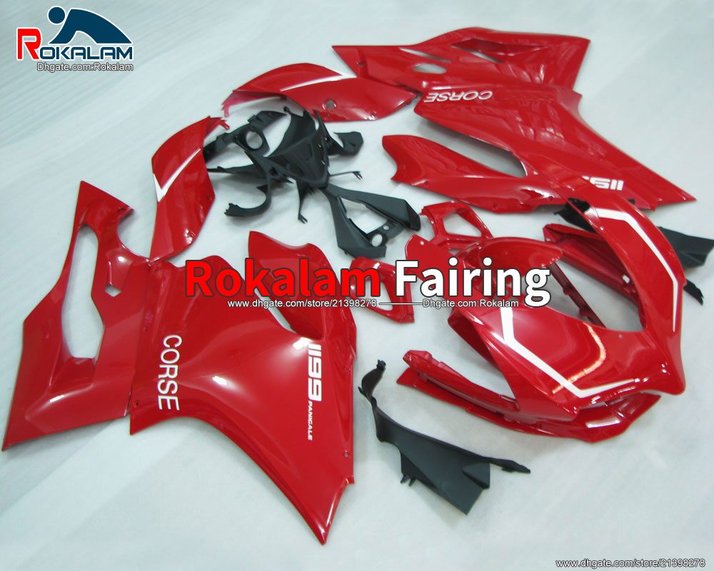 

For Ducati 1199 899 1199S 12 13 14 Plastic Body Covers Fairings Set 1199 899 2012-2014 Red Black Hull Parts (Injection molding), Customize