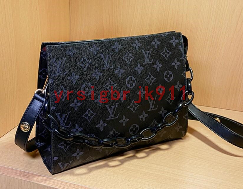 

64 Sell LV Louis women's Leather Designers Luxurys chain bag handbag shoulder bag Evening Bags Men's Cross body bag, Black;red