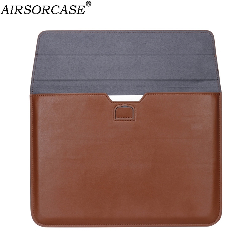 

PU Leather Envelope Laptop Bag Computer Liner Sleeve Case for Macbook New Air Pro Retina 11 12 13 15 13.3 15.4 inch Notebook Bag 210325