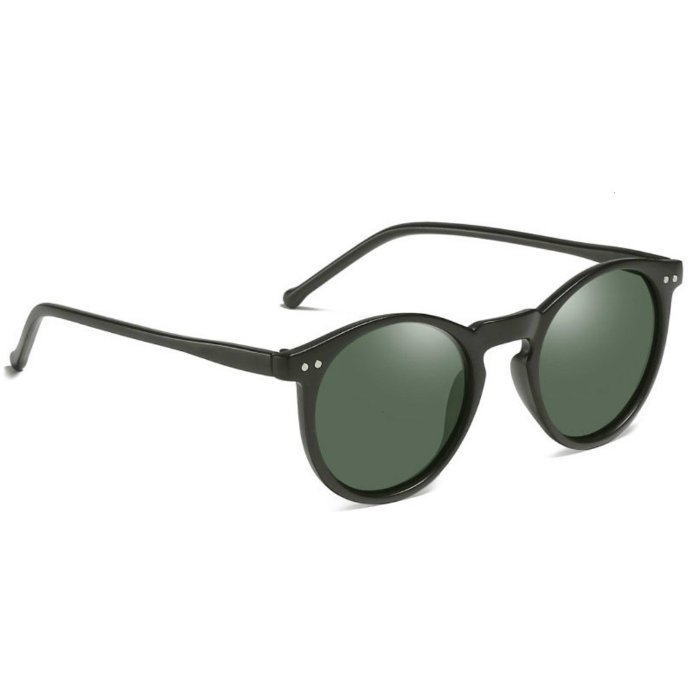 

sunglasses Polarized Sunglasses For Women Men Brand Designer Retro Round Sun Glasses Vintage Male Female Goggles UV400 Gafas De Sol, Black