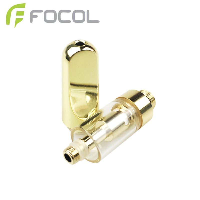 

Screw type Vape Cartridge Gold 510 Thread OEM Cartridges FCW Accept Custom