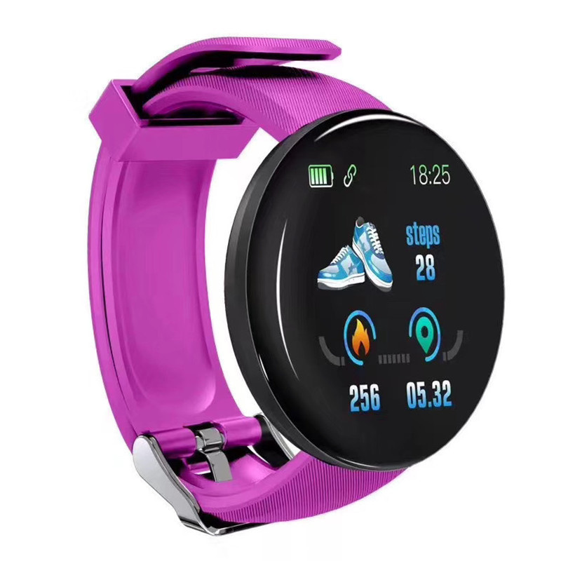 

New D18 Smart Wristbands Watches Bracelet Waterproof Heart Rate Blood Pressure Color Screen Sport Tracker Smart WristBand Smartband Pedomete
