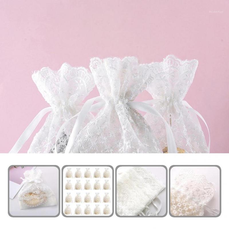 

Gift Wrap Convenient Design 20Pcs Makeup Organza Favor Bags Portable Drawstring Exquisite For Festival