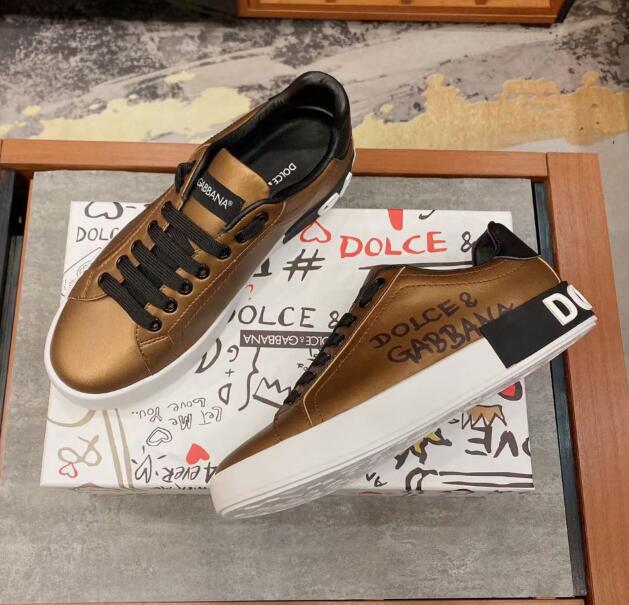 

2021 gold mens designer shoes leather luxury men casual shoe high quality slip on streetwear plus size, Black