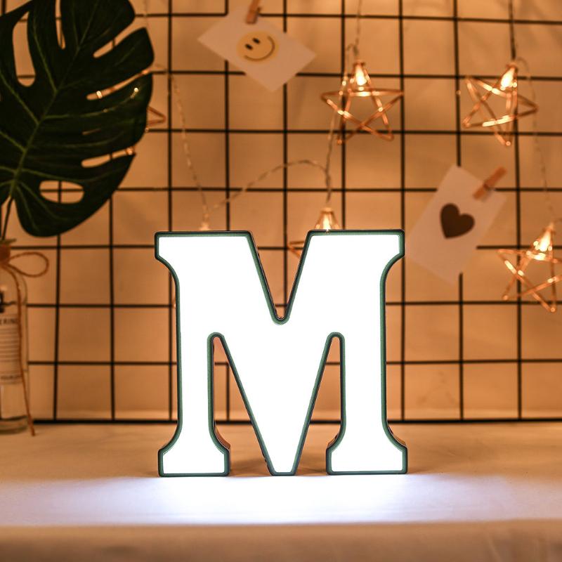 

English Letter LED Night Light Creative Lights Plastic Letters Lamp Wedding Birthday Decor Novelty Items