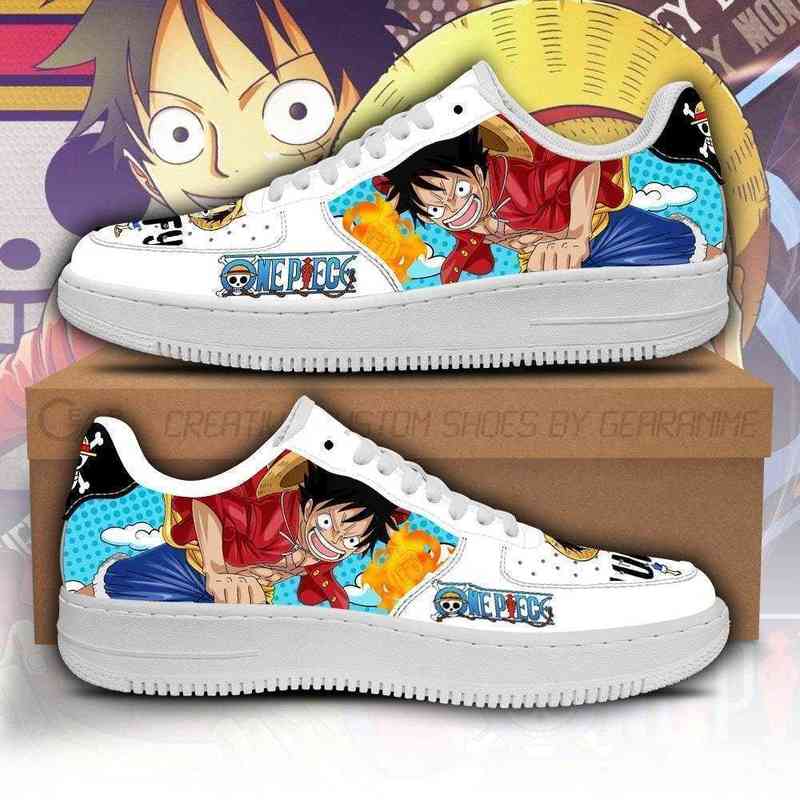 

Diy Anime Fan Sneakers Monkey d Luffy Custom Shoes Men's Lightweight Running Casual Knit, Others