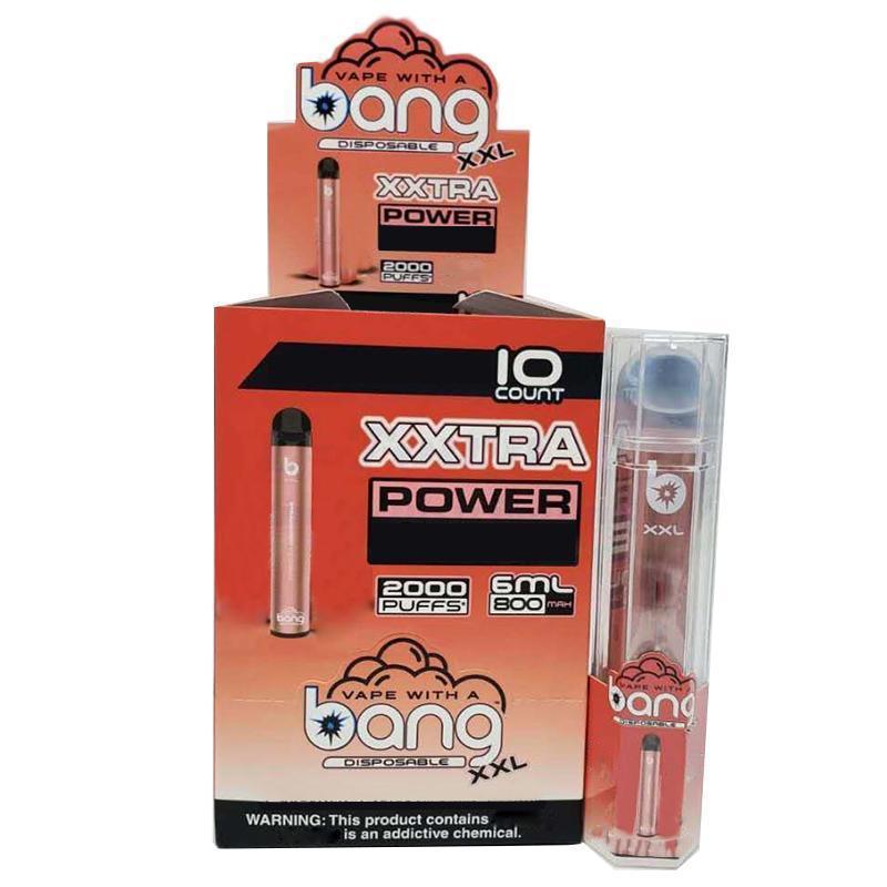 

Bang XXL Disposable Vape Pen e cigarette starter kit Device 2000 Puffs 800mAh Power Battery 6ml Pods Cartridge Vapors wholesale
