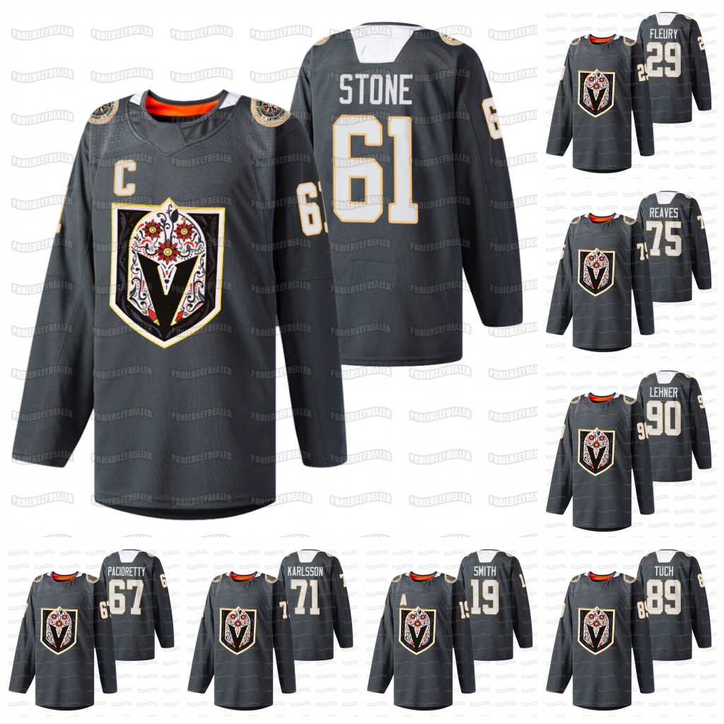 

Mark Stone Vegas Golden Knights 2021 Latino Heritage Night Jersey Marc-Andre Fleury Jonathan Marchessault William Karlsson Pacioretty Reaves Tuch, 2020 latino heritage night youth s-xl