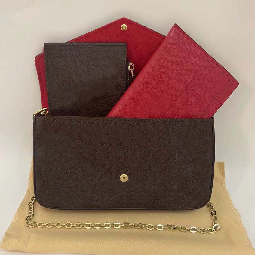 

Women handbag Luxury Designers Bags High quality Chain Classic Flower Brown Cross Body TotesShoulder Original bag hobo purses lady channel tote 01, Box