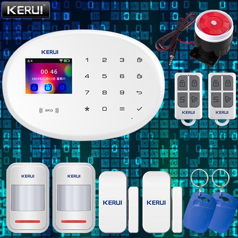 

Alarm Systems KERUI W20 Smart Home System 2.4G WIFI Wireless Network Connection GSM APP Fortification Color Screen Touch Keyboard Motion