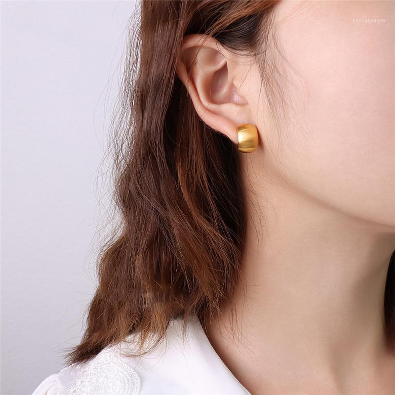 

Stud Fashion Small Geometric Earrings For Women Engagement Jewelry Christmas Gift Trendy Gold Color Stainless Steel Men Eardrop, Golden;silver