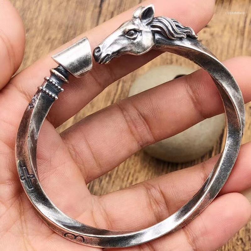 

Adjustable Viking Horse's Head And Hoof(hooves) War Bracelet Free Ship1