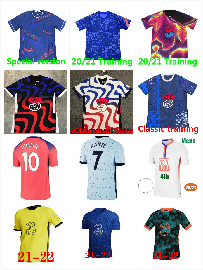 

2021 2022 CFC PULISIC soccer jerseys 21 22 HAVERTZ KANTE WERNER ZIYECH ABRAHAM CHILWELL MOUNT JORGINHO 4TH football shirt, Black;yellow