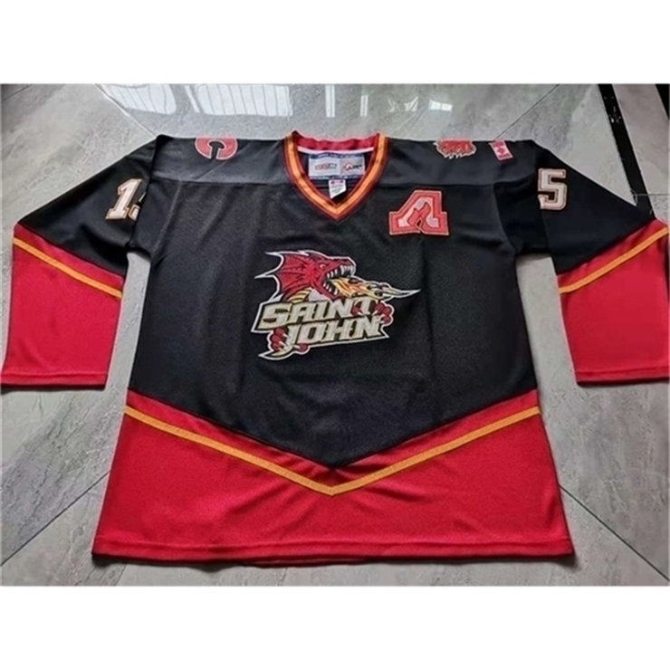 

37403740rare Hockey Jersey Men Youth women Vintage AHL John Flames Size S-5XL custom any name or number, Black youth s-xl