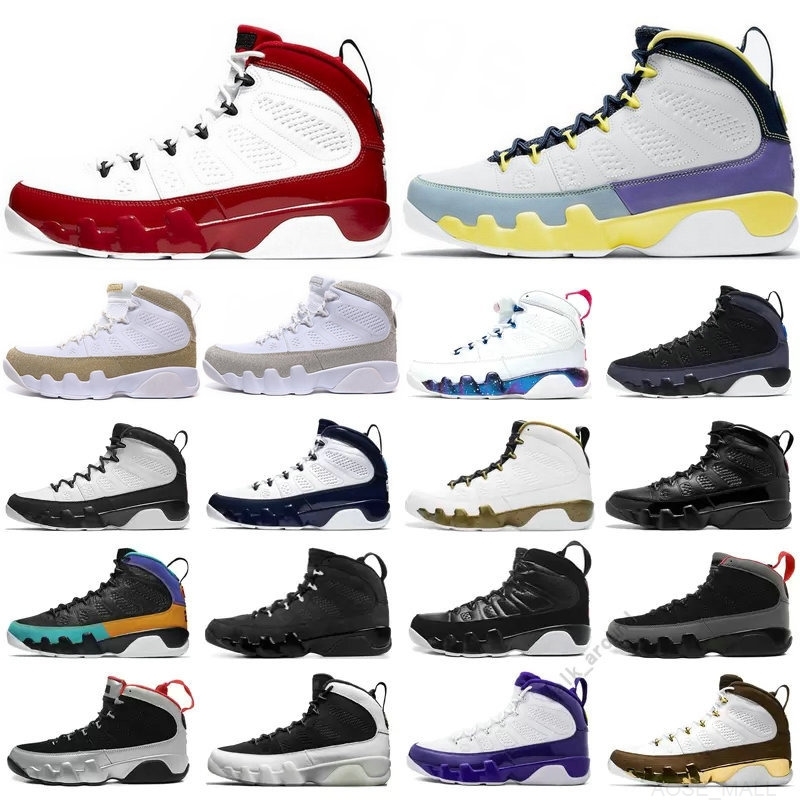

Jumpman 9 Basketball Shoes Men 9s Retro Silver Glitter Gym Red University Gold Change the World Mens Racer Blue Space Jam Sports Sneakers Trainers Jogging Wholesale, #8 dream it;do it 40-47
