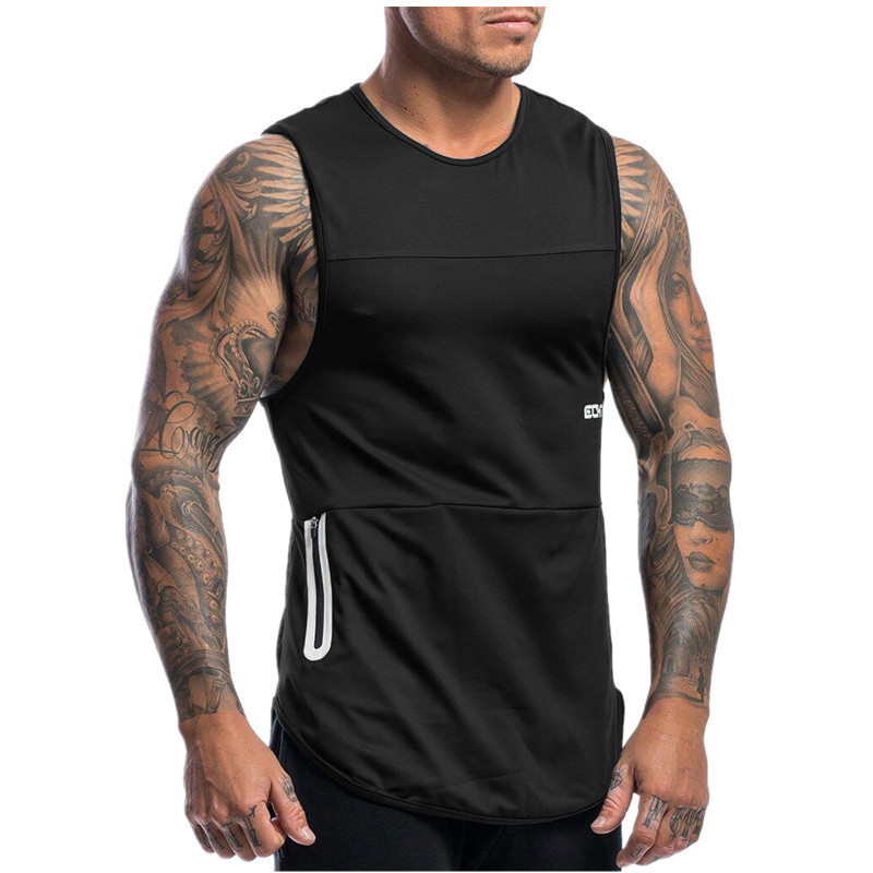 21SS Men's Sports Fitness Training Vest Slim breathable tank shirt Male Training Top SIZE :M-2Xl-image-667761142