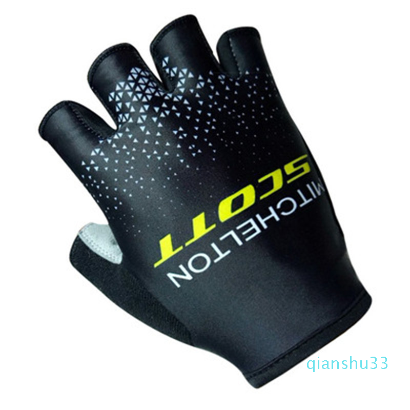 

Wholesale- SCOTT Cycling Bike Bicycle Team Antiskid GEL Sports Half Finger Silicone Gloves Size:S-XL, Black