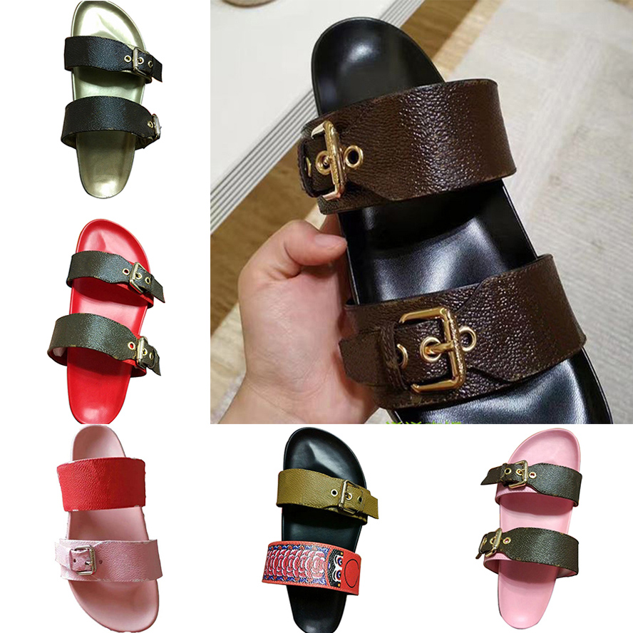 

sell well High Quality Slippers slides Summer Flats Sexy real leather platform sandals Shoes Ladies Beach 03, Box