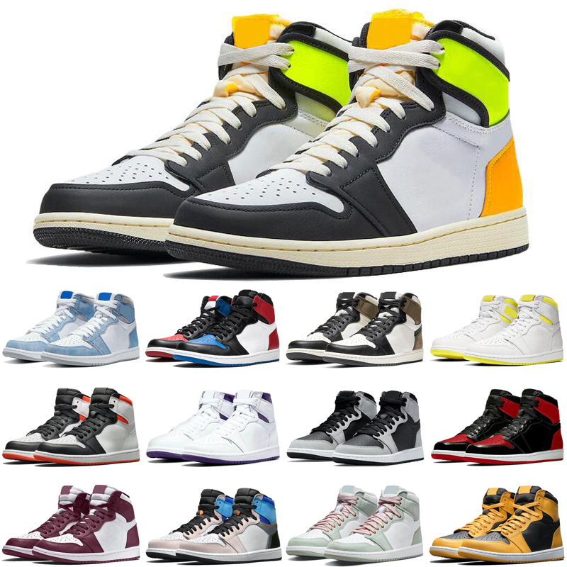

wholesale 1 1s basketball shoes for mens womens jumpman Prototype Bred Patent Pollen Fragment men women trainers sports sneakers high quality