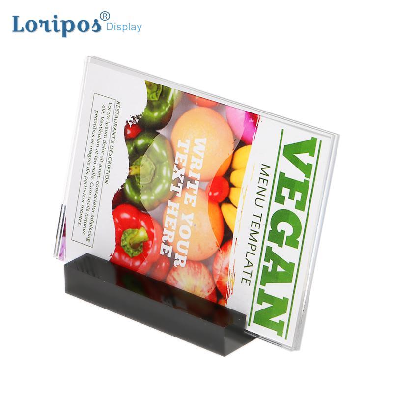 Frames And Mouldings 200x100mm Acrylic Wedding Po Frame Stand Advertising Poster Paper Info Rack Card Holder Desk Price Tag Display-image-706229208