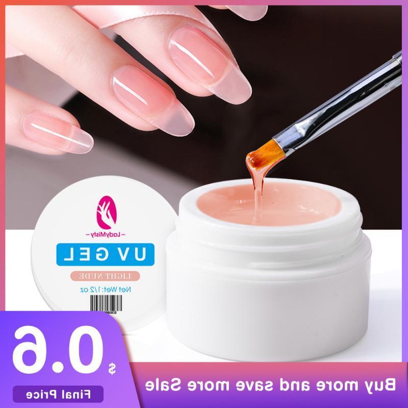 15ml Nail Extension Gel UV Builder Gel For Nail Finger Extension Clear UV Builder For Repair Broken Manicure Tool Brush Tool-image-691862238