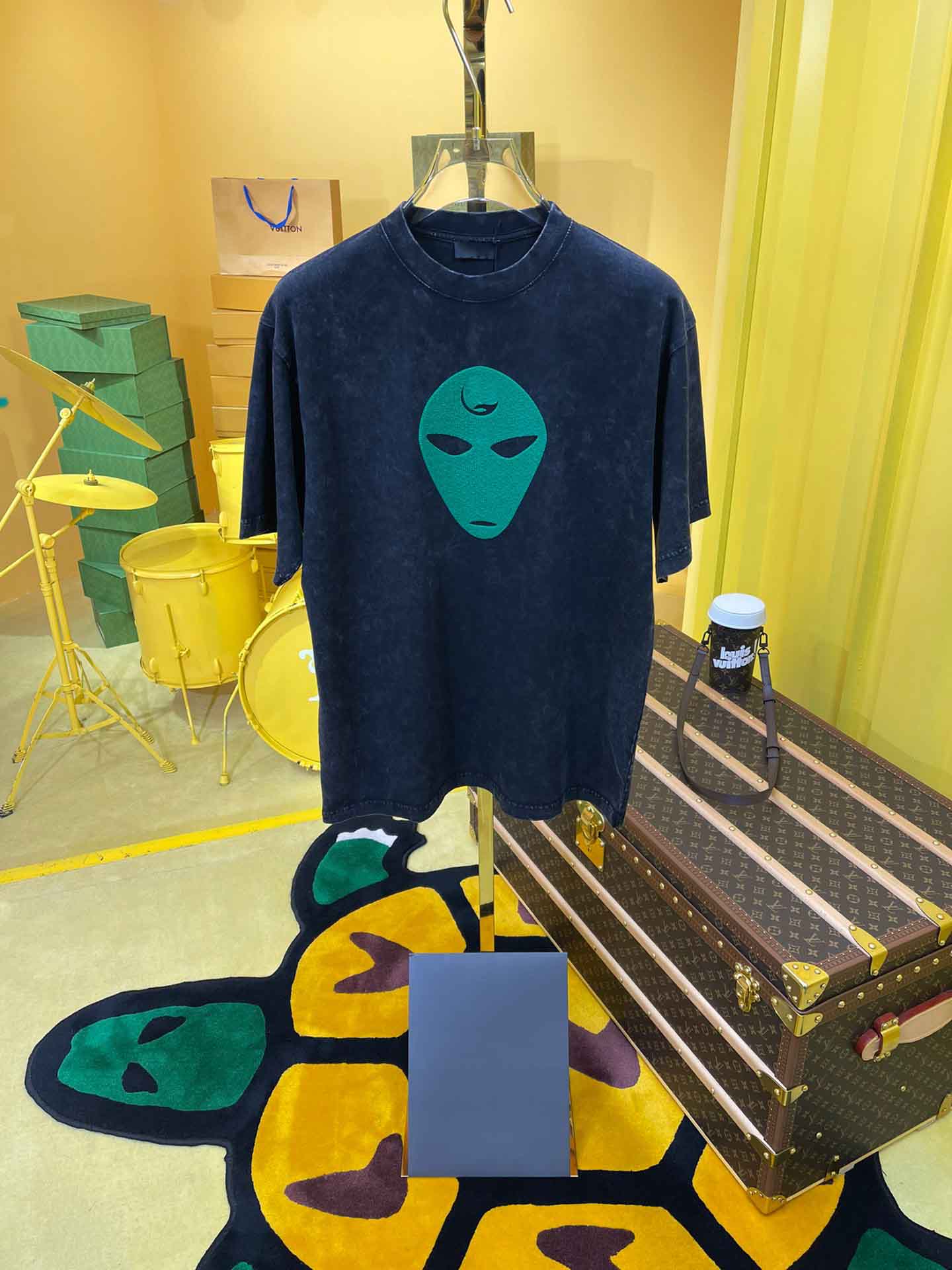 

2021ss spring and summer new high grade cotton printing short sleeve round neck panel T-Shirt Size: m-l-xl-xxl-xxxl Color: black white fchd4fngh