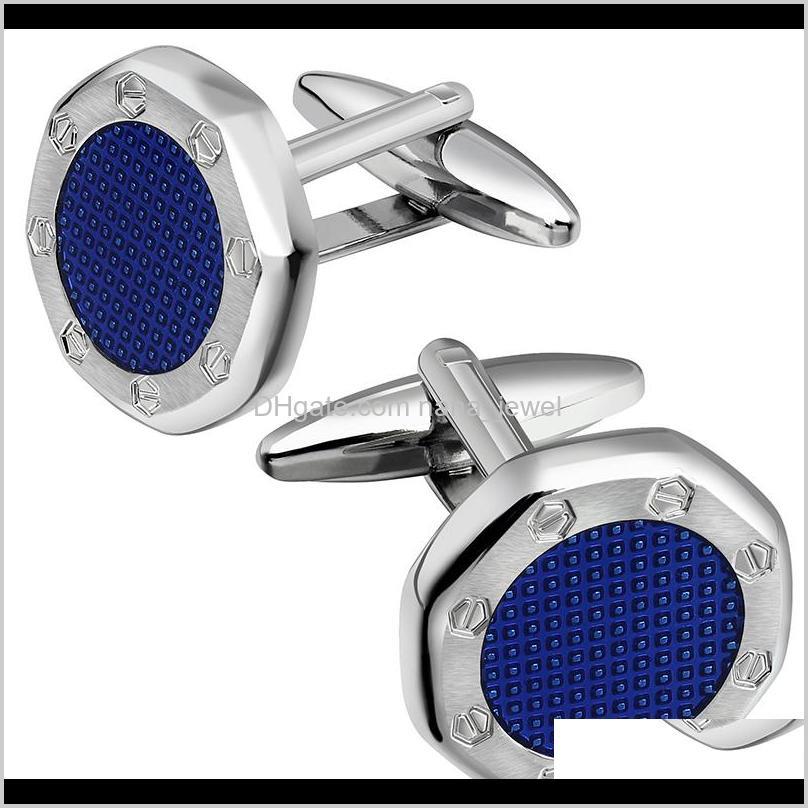 

Hawson Classic Enamel Cufflinks For Men Fashion Jewelry Men'S Cufflinks Wedding-9 Colors Options For Man 201120 Lfwyh Cqr4V, Silver