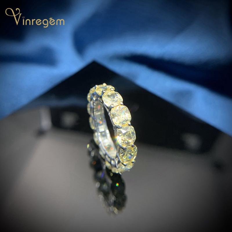 

Cluster Rings Vinregem 100% 925 Sterling Silver Citrine Gemstone Wedding Party Anniversary Fashion Couple Fine Jewelry Gifts Wholesale, Golden;silver