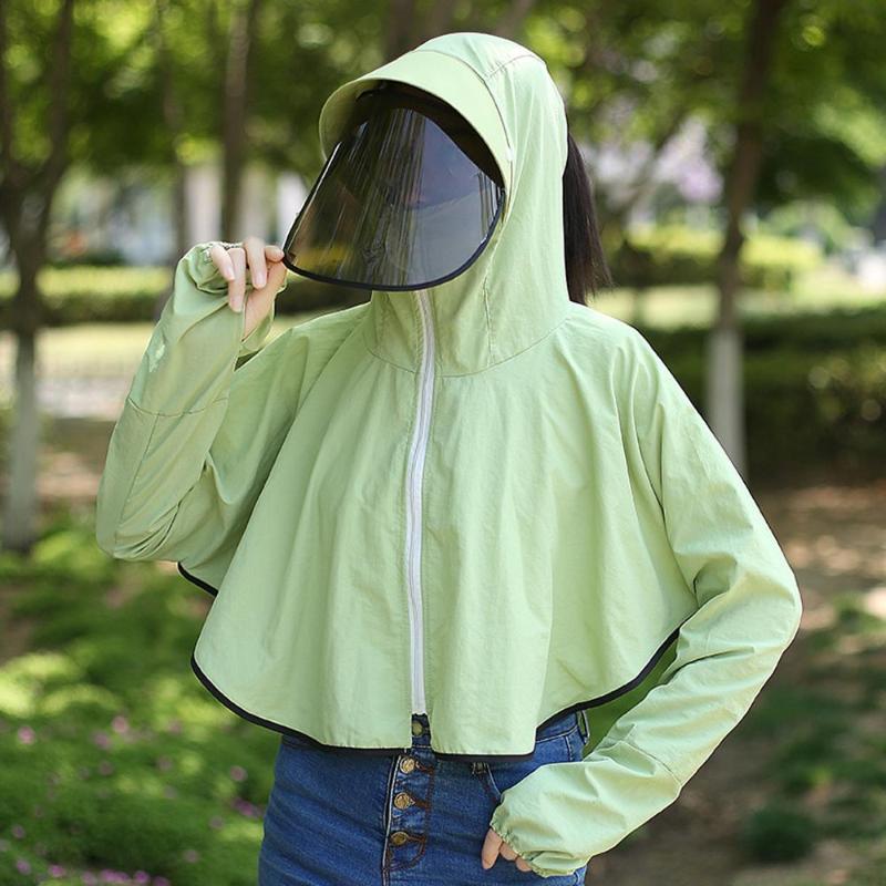 

Outdoor Jackets&Hoodies Summer Protection Jacket Coat UV Unisex Cycling Sun Shade Hat Isolation Softshell, Blue;black