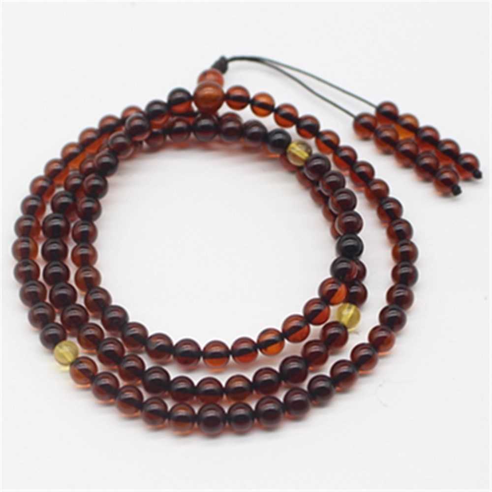 

Amber Red Round Rosary Beads 5-6mm, 108 Pieces 3a, Bracelet / Necklace, Fppj Natural Pearl, Golden;silver